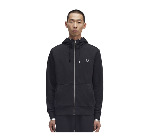 Fred Perry Hooded Zip Through Sweatshirt