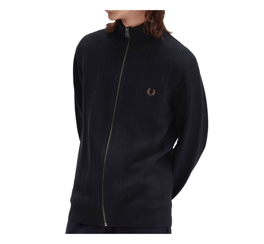 Fred Perry Textured Zip Trough Cardigan