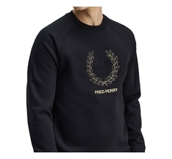 Fred Perry Outline Laurel Wreath Sweatshirt