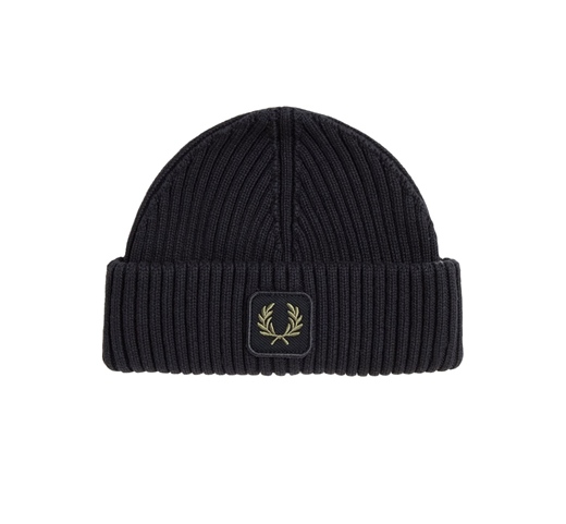 Fred Perry Cotton Ribbed Beanie
