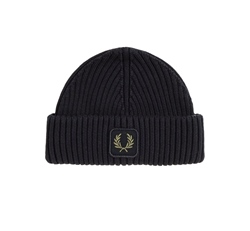 Fred Perry Cotton Ribbed Beanie