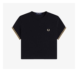 Fred Perry Girls Tipped Pique T-Shirt