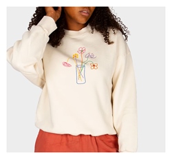 Iriedaily Girls Stitch Flower Crew