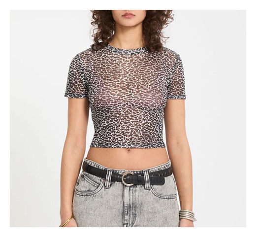 Volcom Girls Rawly Knit Mesh Top