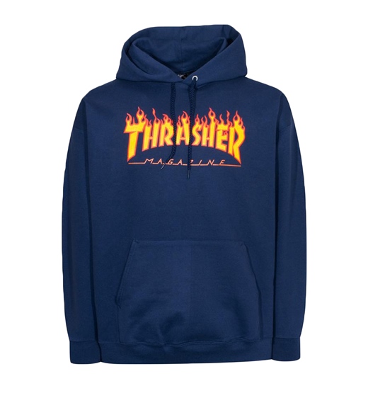 Thrasher Hoodie Flame, blau