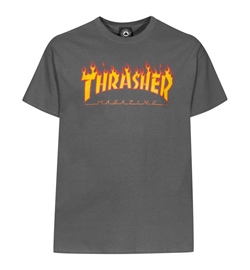Thrasher T-Shirt "Flame" charcoal