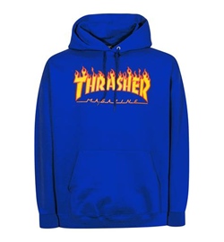 Thrasher Hoodie Flame, royal blue