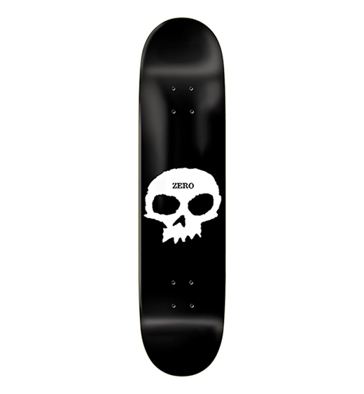 Zero Skateboards Deck Team Single Skull 8.50